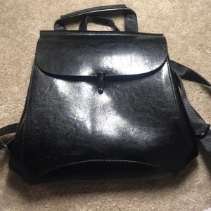 Faux leather backpack purse.